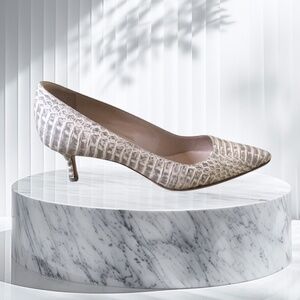 Manolo Blahnik Python Pointed Toe Pump